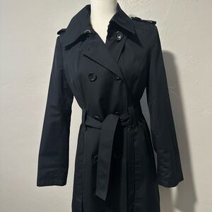 Michael Kors Navy Double-Breasted Women's Trench Coat